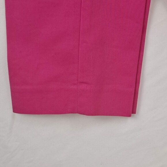 Loft Size 2P Hot Pink Cotton Ankle Length Trousers Front/Back Pockets NWOT - Picture 4 of 12